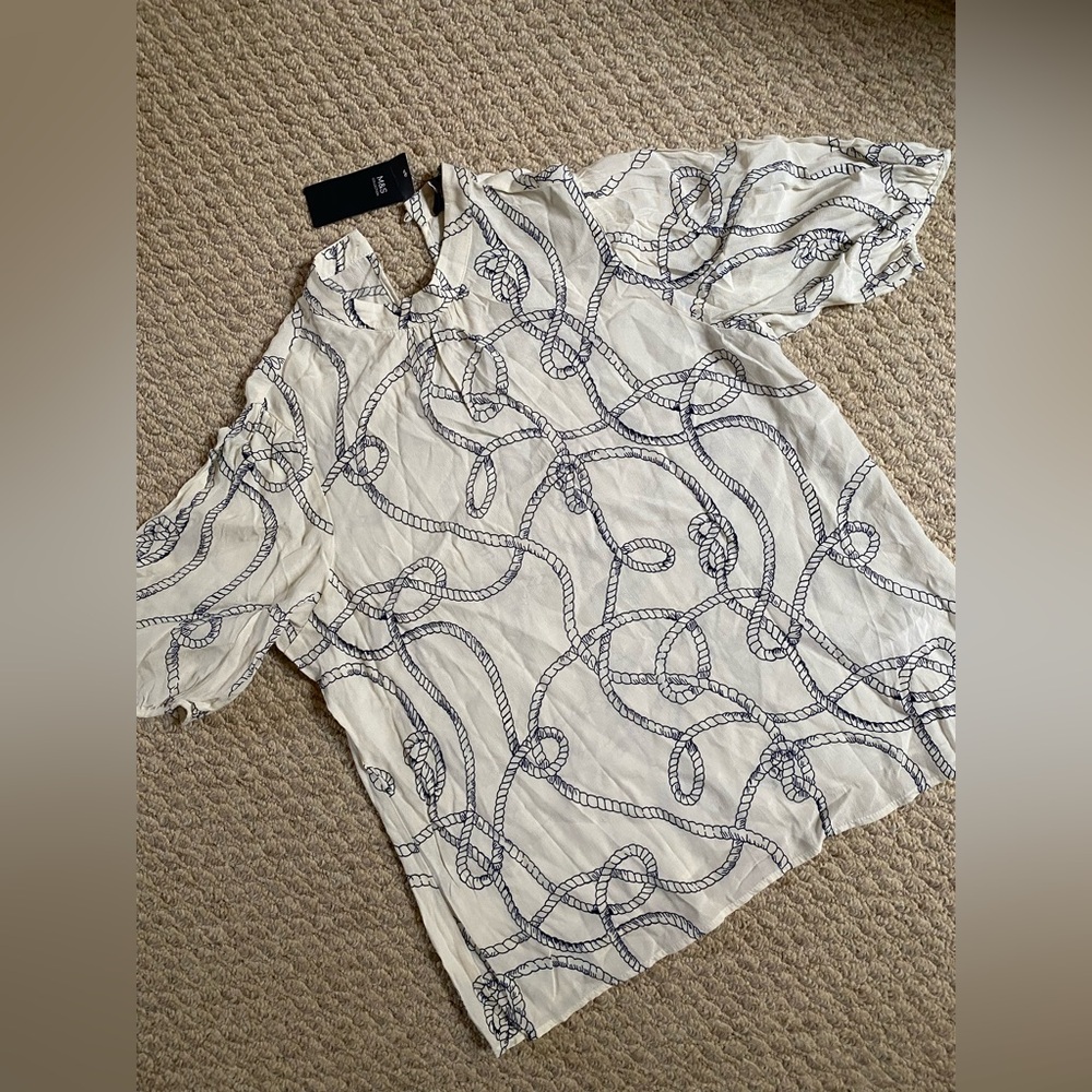 M&S Collection Rope Print Shell Top Blouse NEW US 10 - Picture 13 of 14